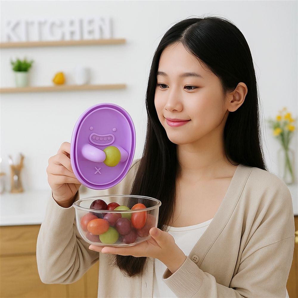 Easy-to-clean Silicone Lid Snack Storage Box Leak-Proof No-Mess Food Container Multifunctional Reusable Snack Organizer Office