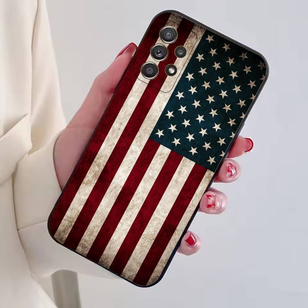 ΗΠΑ Σημαία Αμερικής Θήκη Κινητού Για Samsung S25,S24,S21,S22,S23,S30,Ultra,S20,Plus,Fe,Lite,Note,10,Μαύρο Κάλυμμα
