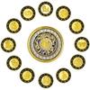 Diamonds, zodiac signs, creative coins, gifts for girls, complete set, vintage style, gold-plated coins, gifts, creativity, collectibles