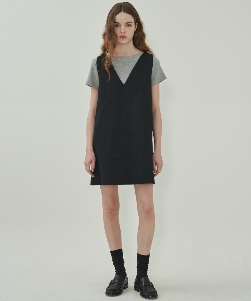 Mot Two-Way Mini Dress-Black