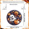 Halloween Door Sign Scary 2D Flat Acrylic Round Sign Decoration Gothic Festive Ornament Hangable Scene Props for Bedroom Porch