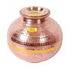 Matka-Wasserspender aus reinem Kupfer, Behältertopf mit 1 Glasbecher, 6,5 Liter (Braun)- 2er-Set, Diwali-Geschenkartikel