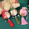 Chinese Style Embroidery Tassel Gift Car Pendant Empty Pouch Lotus Bag Diy Scented Sachet Fragrance Packs