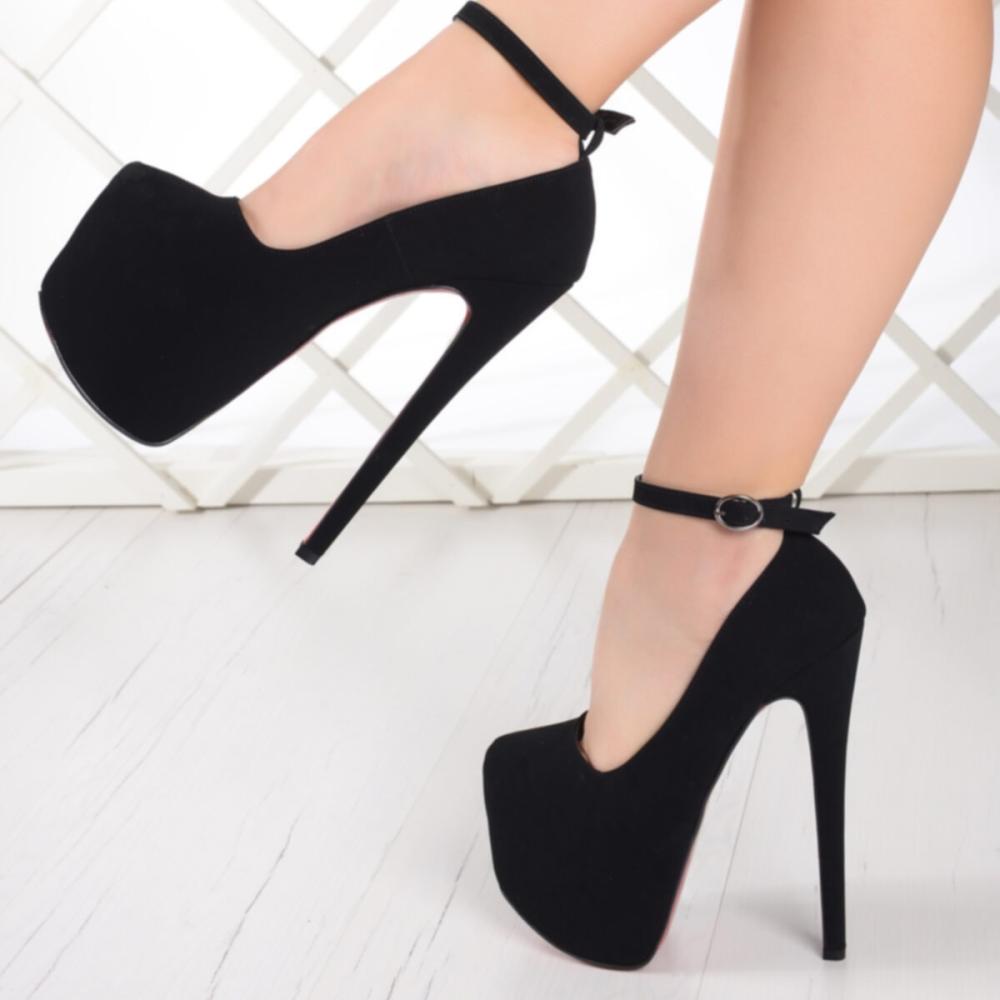 

Женская мода Скрытая платформа Туфли на высоком каблуке 18 см Вечерняя обувь