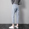 Ripped Nine Point Jeans Women's Loose Summer Thin Section High Waist Straight Pants