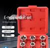 9-Piece Flower & Star Type E-Socket Set - Hexagonal & Six-Pointed