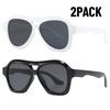 2PACK Fishing Sunglasses Men Women Protection Eyeglasses Trend New Simple Large Frame UV400 Goggles Retro full-frame Sun Glasses