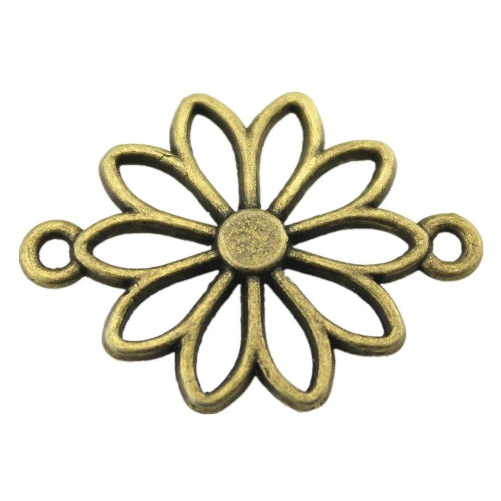 

Компоненты соединителя цветочной доски Подвеска Ювелирные изделия своими руками Подвески A04-20pcs-25x19mm