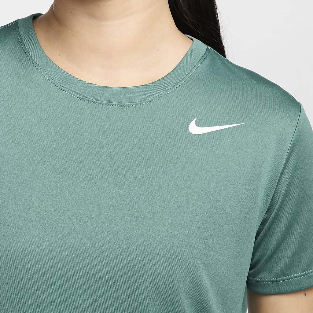 Nike Dri-FIT Solid Round Neck Casual Comfortable Quick-Dry Pullover Short Sleeve T-Shirt Women Tops Coastal-Blue DX0688-361