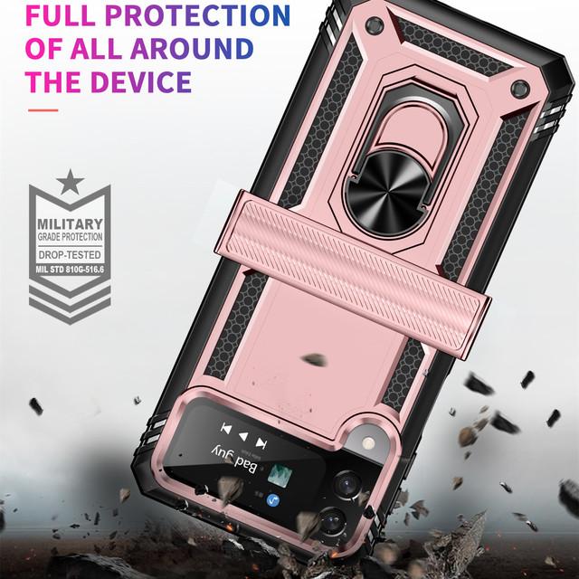 Magnetische Mode Ring Halter Telefon Fall Für Samsung Galaxy Z Flip4 Flip 4 5g Flip3 Flip 3 Zflip4 Fall schutz Abdeckung
