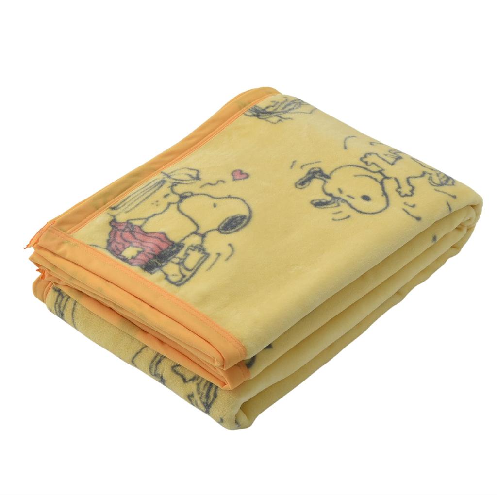 Nishikawa Snoopy PEANUTS FQ73301002 Throw, 100x70cm, Washable, PN3602, Gang, Yellow,