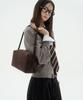 Musinsa Standard Woman Women'S Synthetic Suede Pillow Shoulder Bag [Dark Brown]