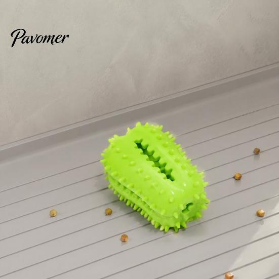 Spiky Chili Dog Chew Toys Toy, Treat Dispenser Shaped Enrichment Interactive Rubber Toy for Teeth Cleaning, Mental Stimulation Anxiety Relief