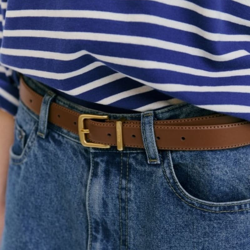 

DEPOUND square buckle leather belt (25mm) - brown brown