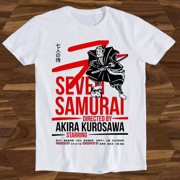Seven Samurai Akira Kurosawa Japanese Movie Fun Gift Unisexs Tshirt Summer New Product Unisexs and Womens Casual Tshirt S