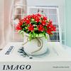 31 Small Orchids Potted Plants Artificial Flower Potted Plants Artificial Plants and Green Plants for Decoration