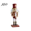 Festival Party Ornament Wooden Nutcracker Soldier Figurine, Handcrafted Solid Wood Christmas Tabletop Holiday Gift for Desk And Bookshelf Decor,