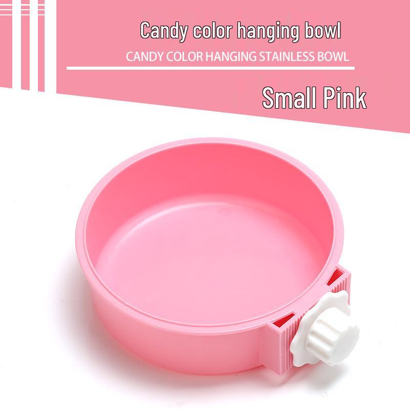 Stainless Steel Cat & Dog Hanging Bowl - Two-in-One Anti-Fall Design