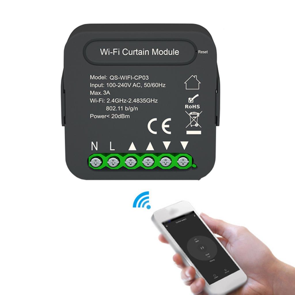 QS WIFI CP03 Tuya WiFi Intelligent Curtain Switch Module Home Curtain Modification Module Mobilephone Device Sharing