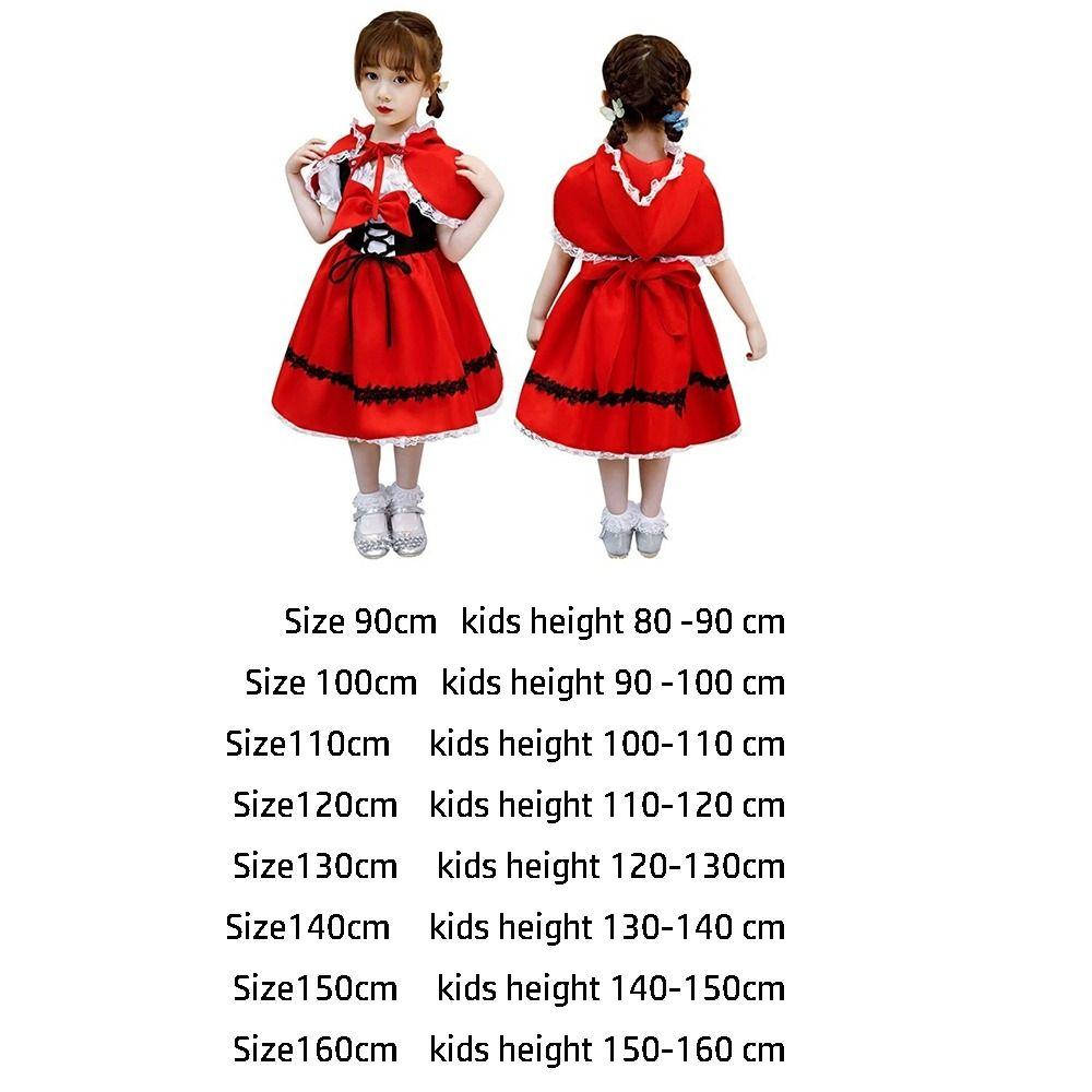 With Cloak Halloween Costume Lace Flower Cosplay Outfit New Red Riding Hood  Role Play