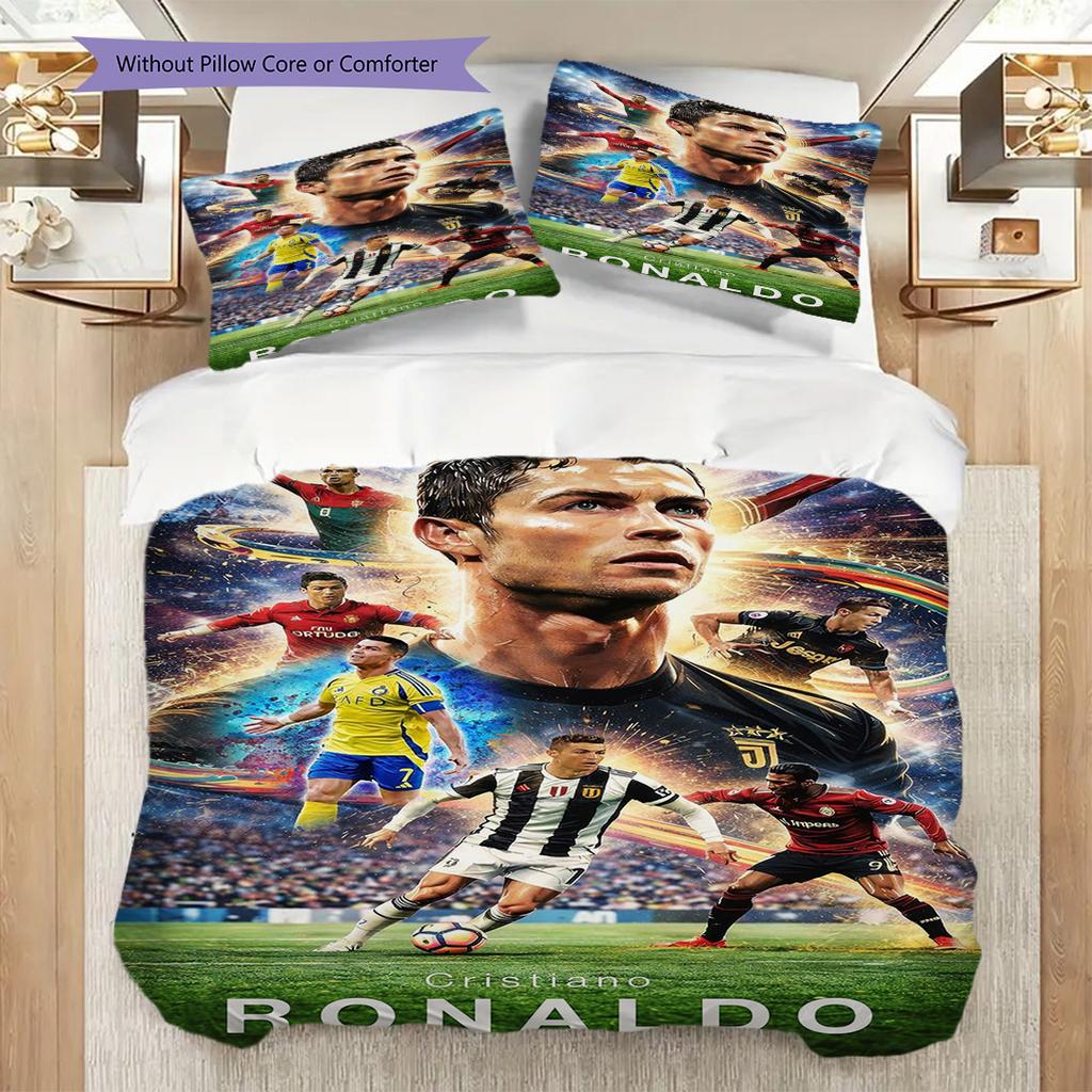 Ronaldo Legend Pitch Bedding Without Core 1 Duvet Cover 2 Pillowcase Without Core Duvet Cover And Pillowcase Soft And Comfortable