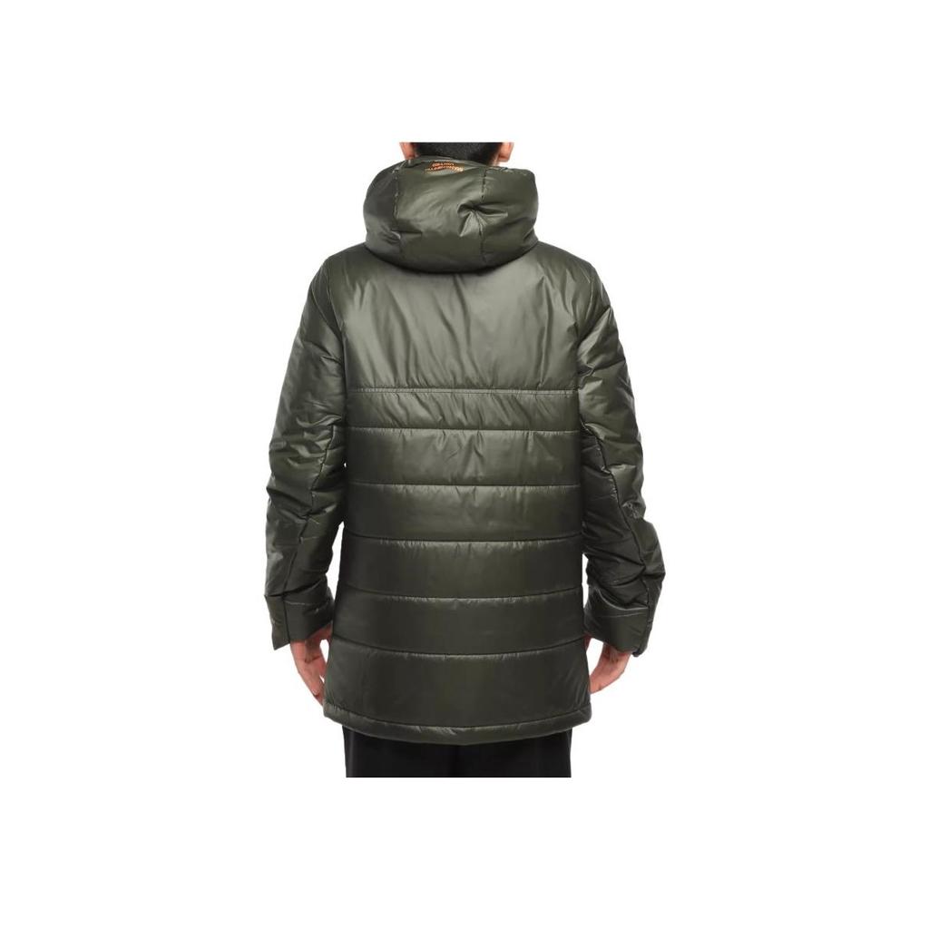 Adidas Mufc Outdoor Sports Hooded Cotton Jacket Winter Men Jacket Military-Green FR3682
