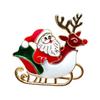 Zinc Alloy Santa Claus Brooch Enamel Cartoon Father Christmas Pin Sweater Coat Backpack Decoration Clothing Accessories Festival Holiday Gift
