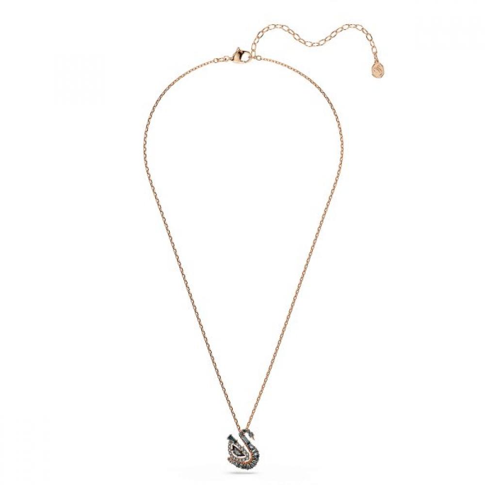 SwarovSki Women S Black roSe Gold Tone Necklace 5764882