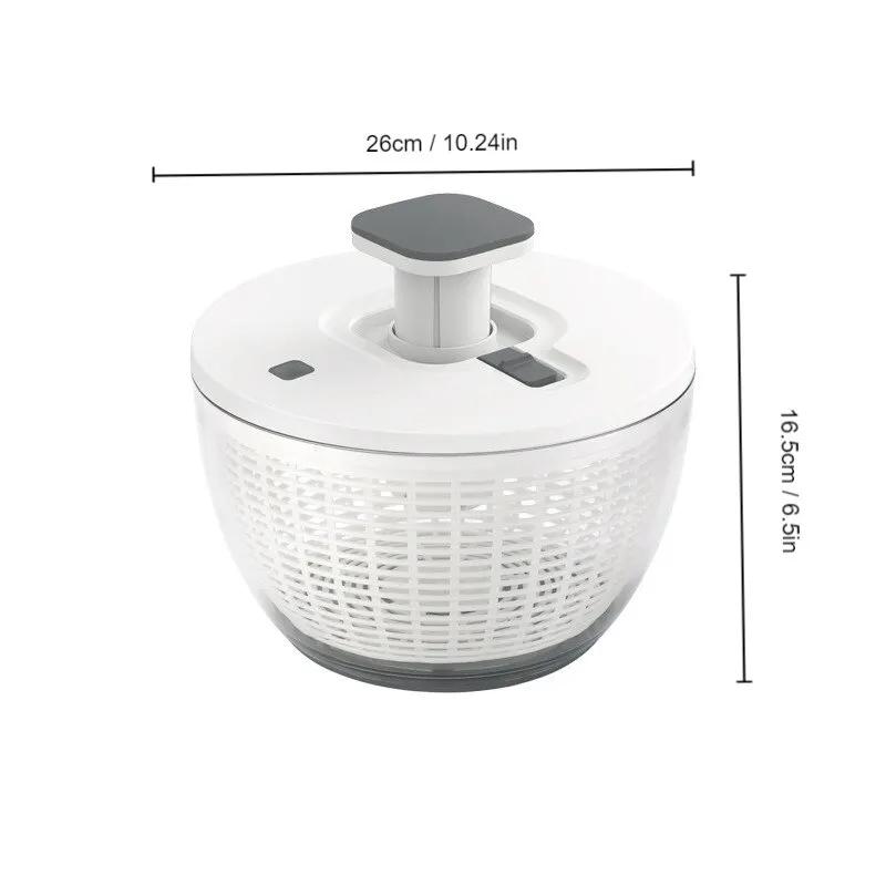 Press Type Vegetable Dehydrator Fruit Dryer Household Large Capacity Dehydrator Kitchen Accessories Drain Salad Basket Gadgets