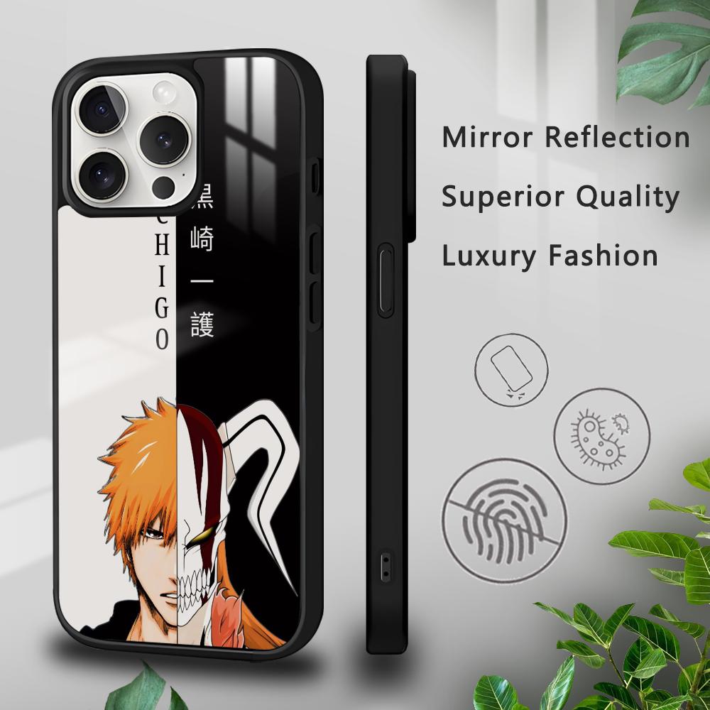 Anime Kurosaki Ichigo B-Bleach Phone Case For iPhone 16 15 14 13 12 11 Pro Xs Max Mini Plus Celulares Hard Funda