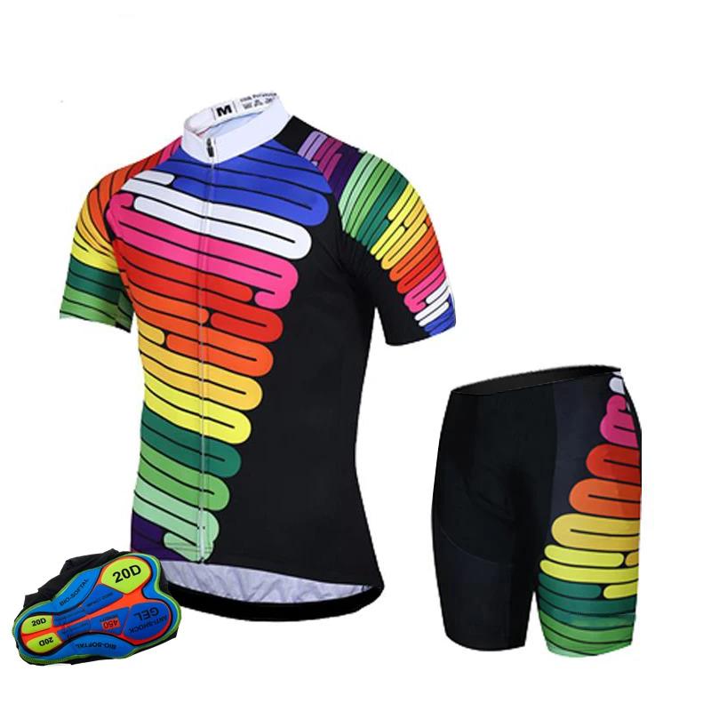 2026 Summer Breathable Cycling Suit Set Bike Uniform Suit Style Men's MTB Wear Pro Team Cycling Jersey Short Sleeve Bicycle Clothing Summer