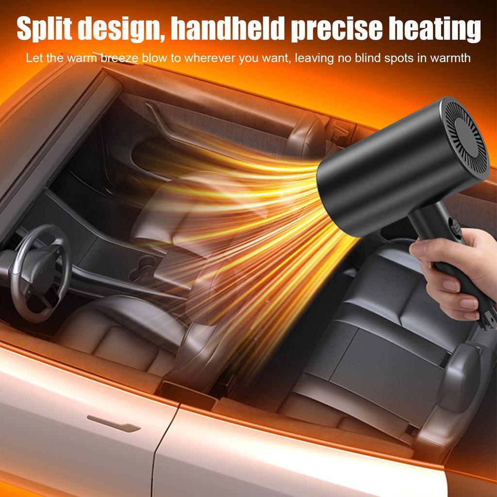 Portable Heater For Car Split Suction Cup Car Defroster Fan Windshield Defogger Heater For Automotive Outdoor Rv Camping Tent