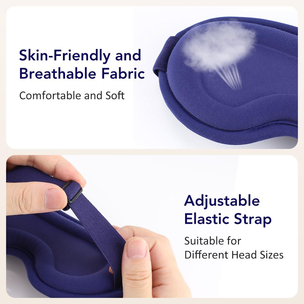 Smart 3D Eye Massager with 5-Level Hot Compress And 6 Vibration Modes for Eye Care Reduces Strain Improves Sleep