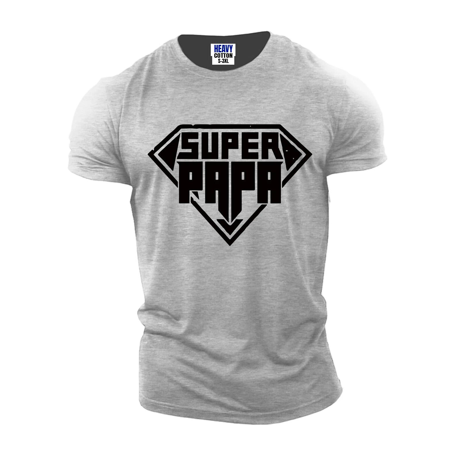 Super Papa Men s T Shirt Funny Best Daddy Fathers Day Birthday New Gift Tee Unisex T-Shirt S