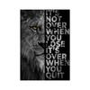 Black Lion with Inspirational Words Wall Canvas Art Painting Posters And Prints On Canvas Art Picture for Living Room Home Decor