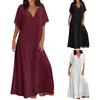 Dames Zomer Nieuw Korte Mouw V-hals Mode Elegant Casual Kant Vakantie Jurk