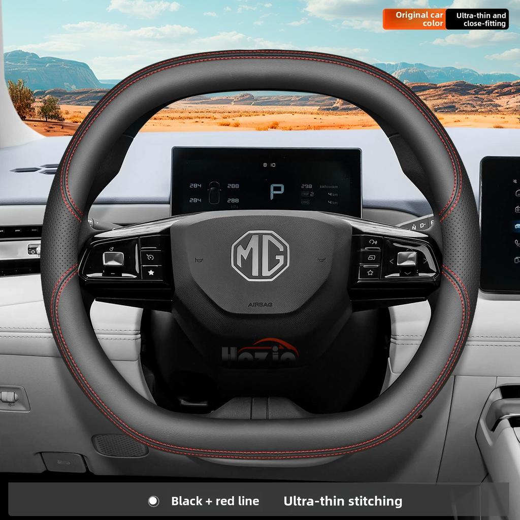 Capa de Couro para Volante de Carro para MG EHS ZS Luxury HS PHEV 3 Híbrido GT 2024 2025 2026 Acessórios