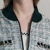 Maxza Glitter Boucle Tweed Blouson Jumper Zc04qj601on