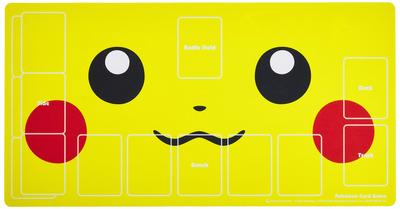 POKEMON Center Original Pokemon Card Game Rubber Playmat Pikachu Face