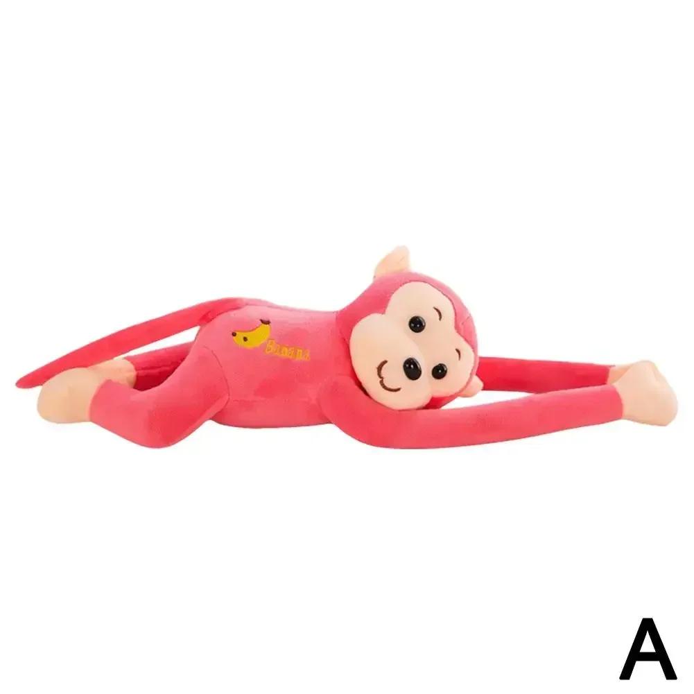 Voice Doll Quick Release Gibbon Monkey Doll Pendant Cute Rear Car Hanging Long Arm Ape Monkey Plush Toys Car Accesorios 45cm