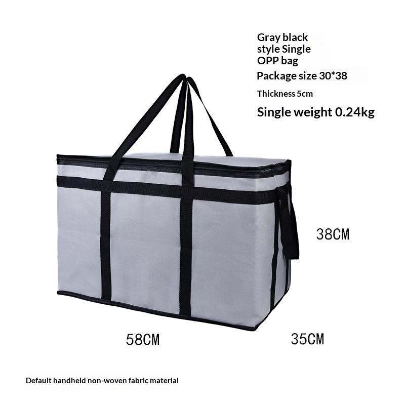Xxxlsize Large-Capacity Insulated Bag, Reusable, Three-Layer Insulated Pizza Delivery Bag, Portable Waterproof Refrigeration Bag