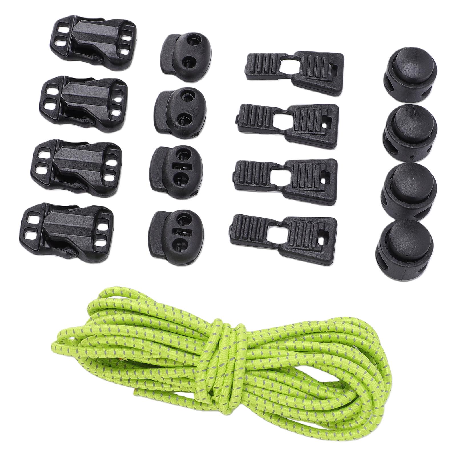

DIY Elastic Cord Heavy Stretch Round Strings Plastic Cord Locks for Shoelaces Drawstrings Paracord Green 3.2m зелёный