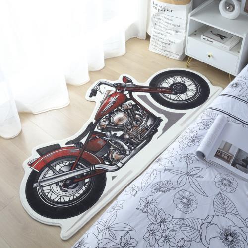 Home bedroom carpet irregular motorbike shape carpet fashion personality lambswool bedroom non-slip carpet