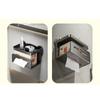 Wall Mount Toilet Paper Holder Plastic Waterproof Roll Paper Storage Rack Bathroom Tissue Organizer Shelves