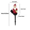 Pathway Christmas LED Solar Lights Outdoor Waterproof Lawn Stake Lamp for Garden Decoration Yard Home Holiday Santa Claus