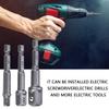 3Pcs Black Socket Adapter 1Celsius4  Hex Shank to 1Celsius4  3Celsius8  1Celsius2    Head Drill Bit Driver