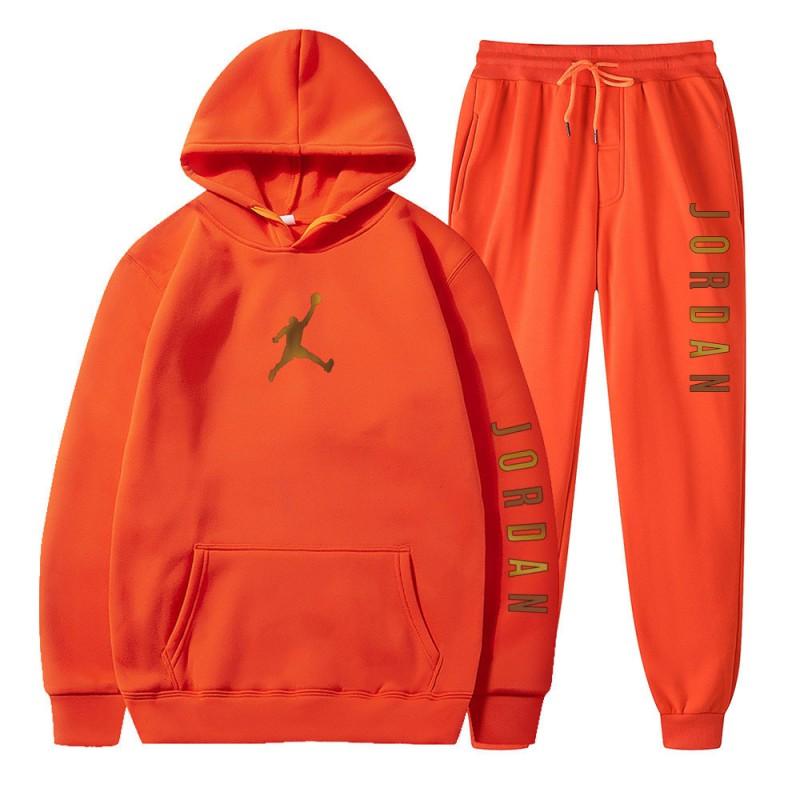 Mens Sportswear Set Hooded Fleece Sweatshirt Pants Casual Outfit Fall