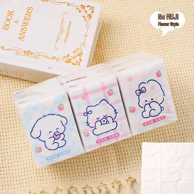 Sanrio Hello Kitty Solid Color 9-Pack Portable Tissues