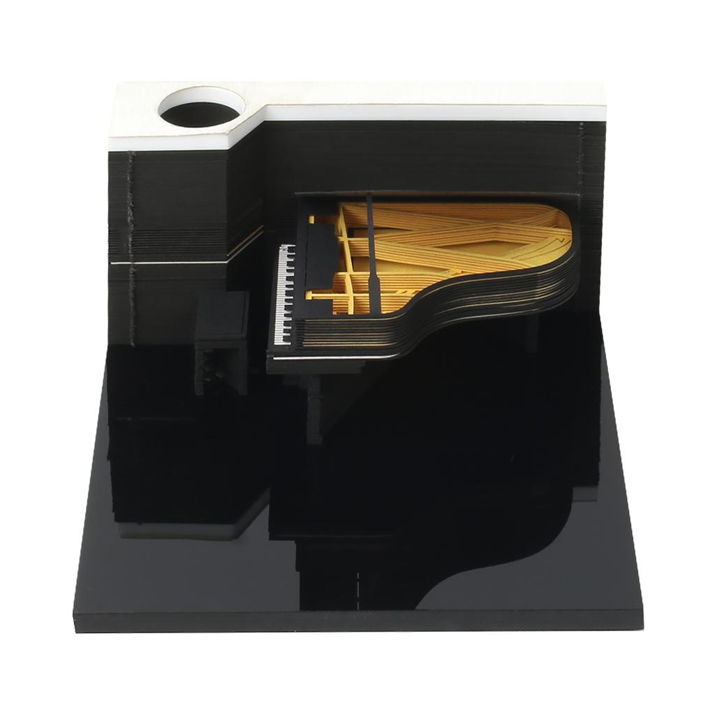 Time Piece 3d Memo Pad Paper Art Calendar Creative Paper Carving Piano 3d Model Sculpture Easy Rip Tear Away 3d Desk Calendar
