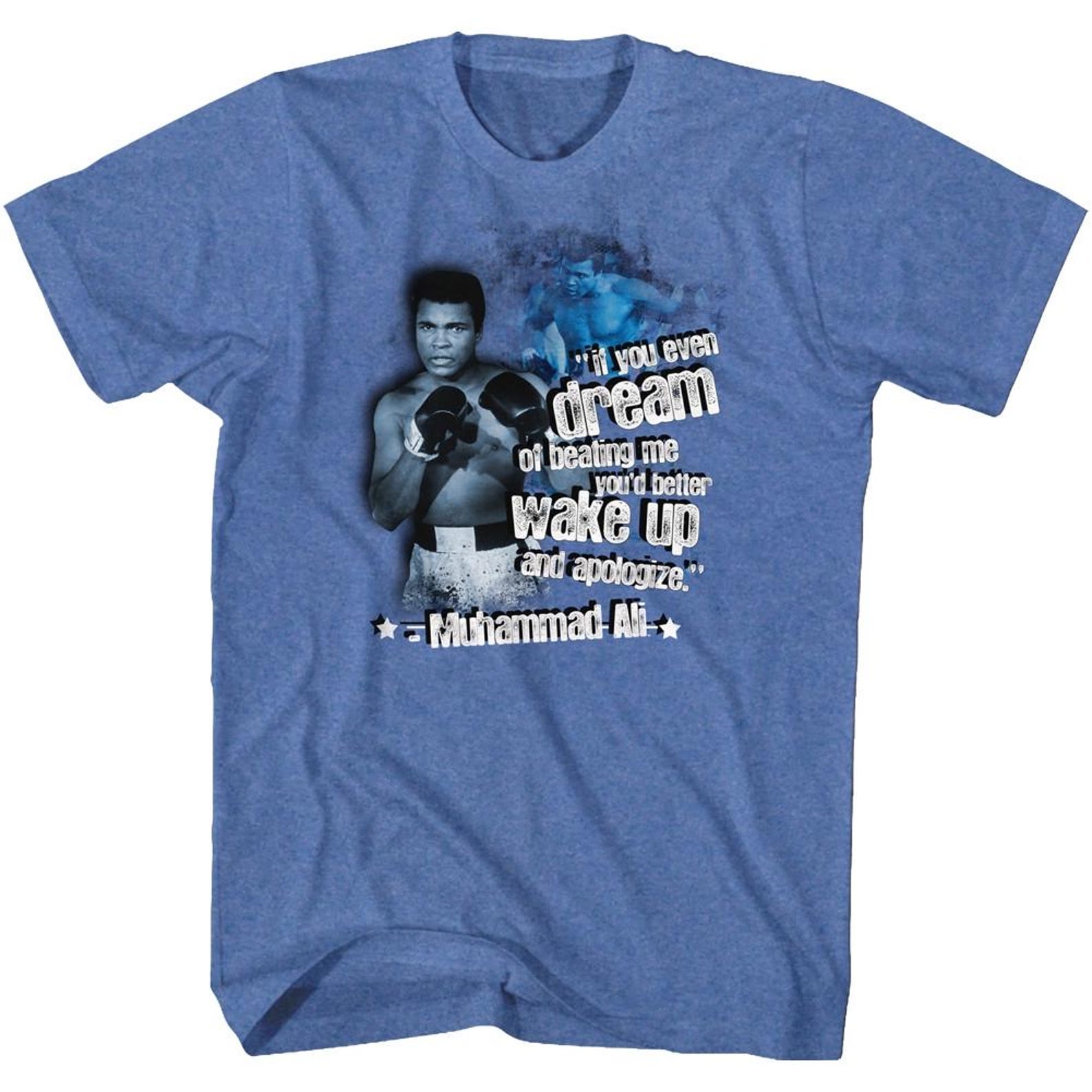 Muhammad Ali Dreamin  Royal Heather Adult T-Shirt 4XL